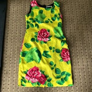 Vintage flower pattern dress